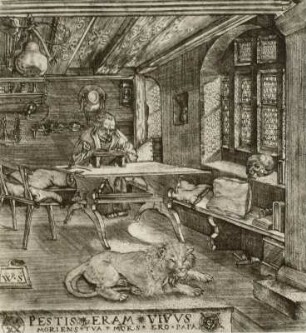Luther als Hieronymus im Gehäus (Nach Albrecht Dürer)