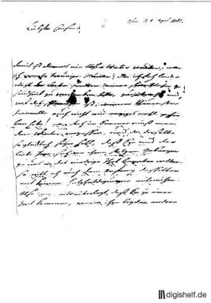 13: Brief von Justus Möser an Jenny Friederici