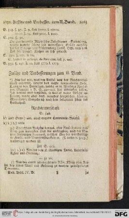 Zusaetze und Verbesserungen zum II. Band