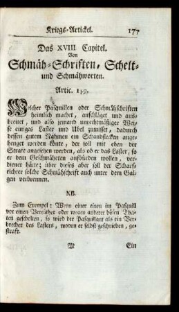 Das XVIII. Capitel. Von Schmäh-Schriften, Schelt- und Schmähworten