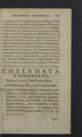 Notata in sexta Digestorum parte.