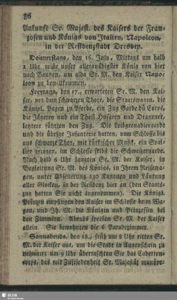 Ankunft Sr. Majest. des Kais. Napoleon