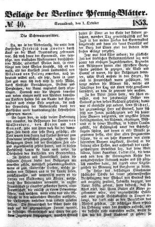 Beilage: No. 40, Sonnabend, den 1. Oktober