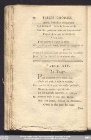 Fable XIV. La Tulipe.
