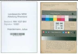 Entnazifizierung Julius Hoerdermann , geb. 31.07.1894 (Gaertner)