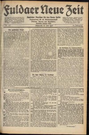 Ausgabe vom Mittwoch, den 12. Juli 1922.