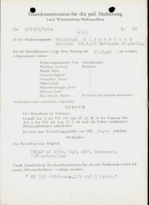 Kirschbaum, Friedrich