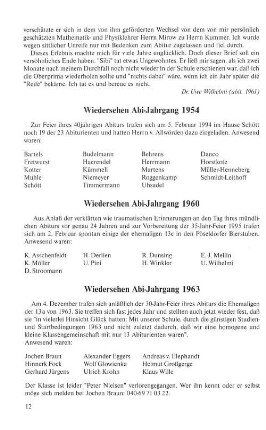 Wiedersehen Abi-Jahrgang 1960