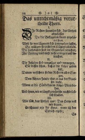 Das unrechtmäßig verurtheilte Thorn.