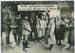 An der Somme gefangen genommene Franzosen