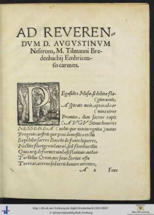 Ad reverendum d. Augustinum