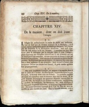Chapitre XIV. De la maniere, dont on doit jouer l´Adagio.