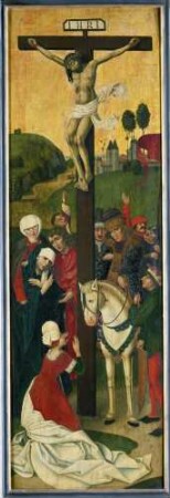 Zwei Flügel eines Altars (Kreuzigung Christi)