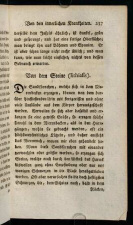 237-256, Von dem Steine (lithiasis)