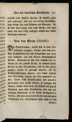 237-256, Von dem Steine (lithiasis)