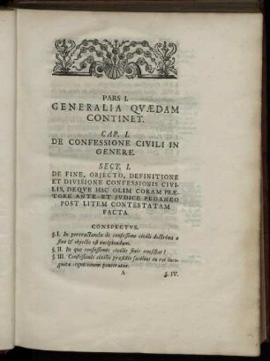Pars I. Generalia Quædam Continet.