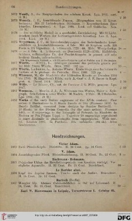 Handzeichnungen (Nr. 1083 - 1196)