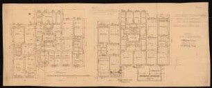 Wohnhausgruppe Lauterbach, Breslau: Hohenzollernstraße 119/121: Grundrisse Keller, EG, 1.OG