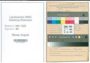 Entnazifizierung August Beuse , geb. 20.03.1905 (Gaertner)