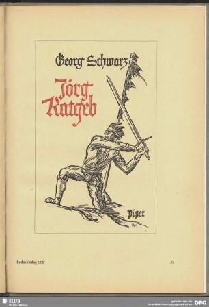 Buchumschlag "Georg Schwarz. Jörg Ratgeb"