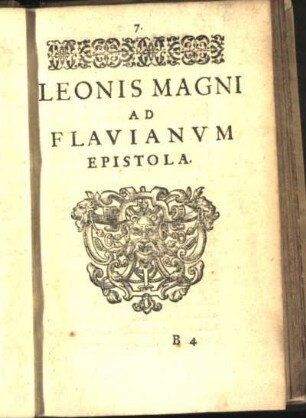 Leonis Magni Ad Flavianvm Epistola.
