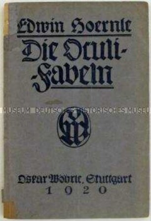 Broschüre mit Fabeln, die als Allegorien auf die Verhältnisse im 1. Weltkrieg verfaßt wurden