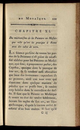 Chapitre XI. Du méchanisme de la Peinture en Mosaïque [...]
