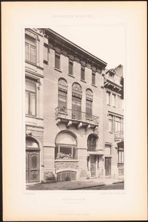 Wohnhaus, Avenue Louise, Brüssel: Ansicht (aus: Moderne Städtebilder Abt. 1. Neubauten in Brüssel, 1900)