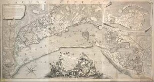 Karte der Lagune von Venedig, ca. 1:56 000, Kupferstich, 1780