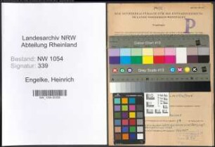Entnazifizierung Heinrich Engelke , geb. 04.12.1884 (Reg.Inspektor)