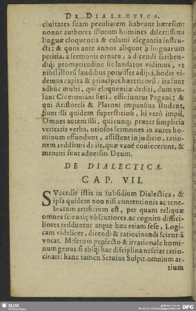 De Dialectica. Cap. VII.