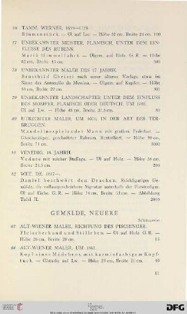 neuere Gemälde (Nr. 83-216)