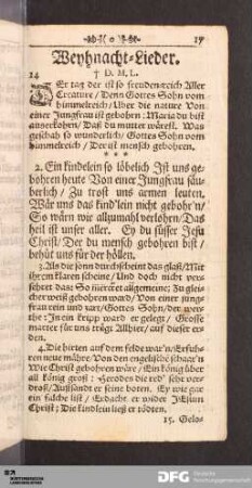 Weyhnacht-Lieder.