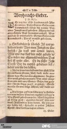 Weyhnacht-Lieder.