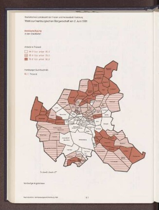 Wahlbeteiligung in den Stadtteilen