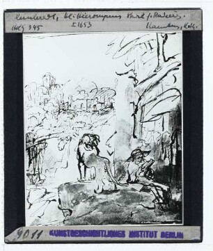 Rembrandt, Hl. Hieronymus (Zeichnung) (Hamburg KH 22414)