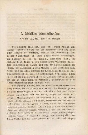 Nächtlicher Schmetterlingsfang