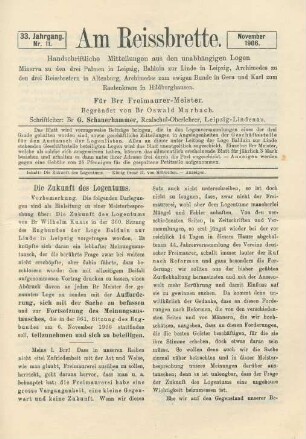 Nr. 11. November 1906.