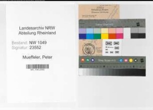 Entnazifizierung Peter Mueffeler , geb. 05.06.1903 ()