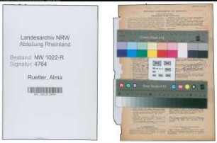 Entnazifizierung Alma Ruetter , geb. 23.06.1898 (Lehrerin)