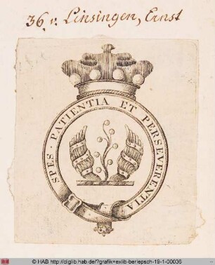 Exlibris des Ernst von Linsingen