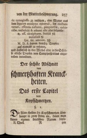 Der sechste Abschnitt von schmertzhaften Kranckheiten