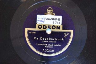Da Draakschenk: Volkslied in erzgebirgischer Mundart (Musik und Text: Ludw. A. Günther)