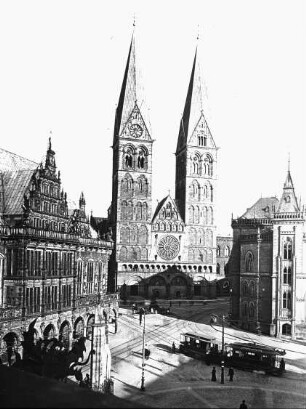 Bremen, St. Petri Dom, Turmfront nach Osten