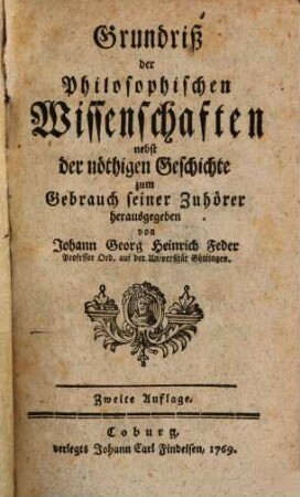 Grundriß der Philosophischen Wissenschaften