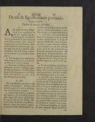De usu & significatione particularum in jure.