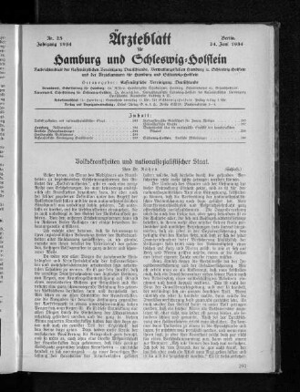 Volkskrankheiten und nationalsozialistischer Staat