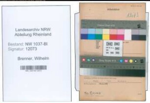 Entnazifizierung Wilhelm Brenner , geb. 10.08.1894 (Landesinspektor)