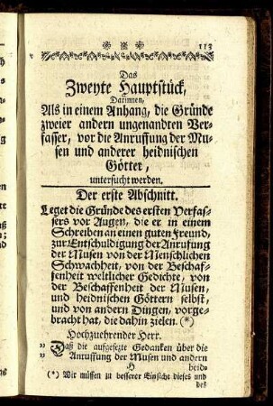 Das zweyte Hauptstück.