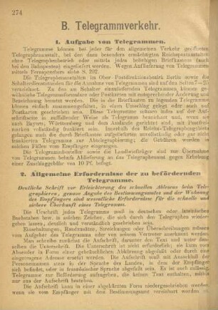 B. Telegrammverkehr